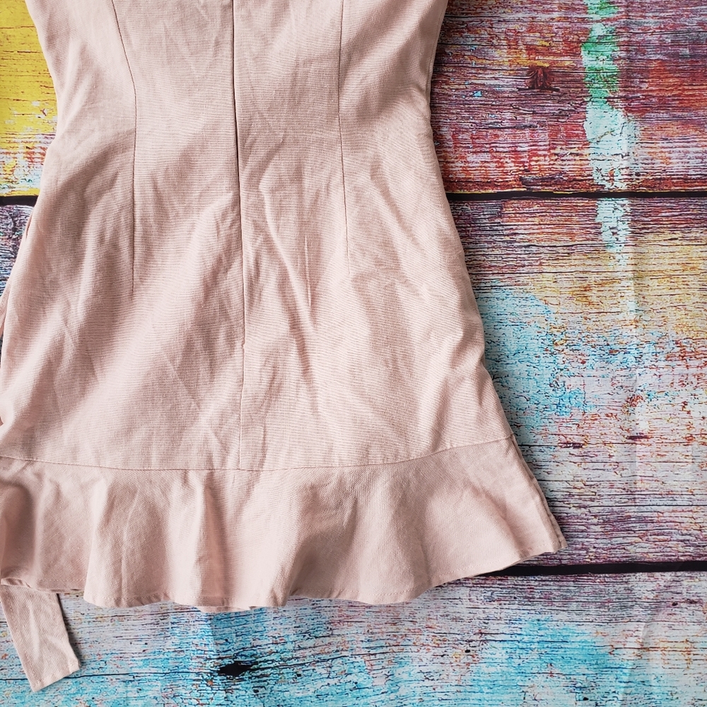 Princess Polly Blush Cottage Hill Wrap Mini Dress - Picture 13 of 14